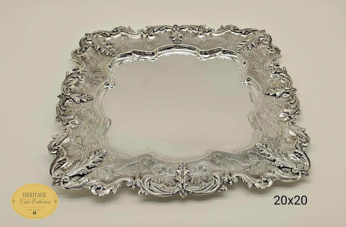 SQUARE TRAY WITH LEAVES