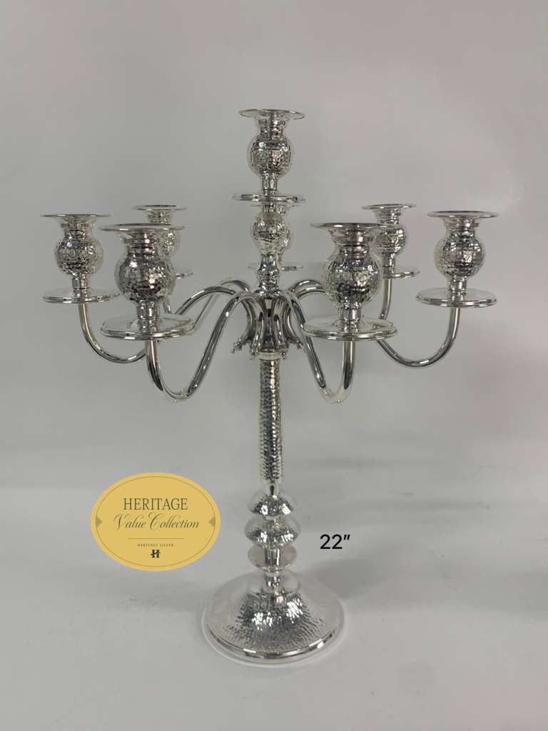 12 LIGHT HAMMERED CANDLEABRA