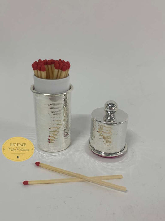 ROUND HAMMERED MATCH HOLDER