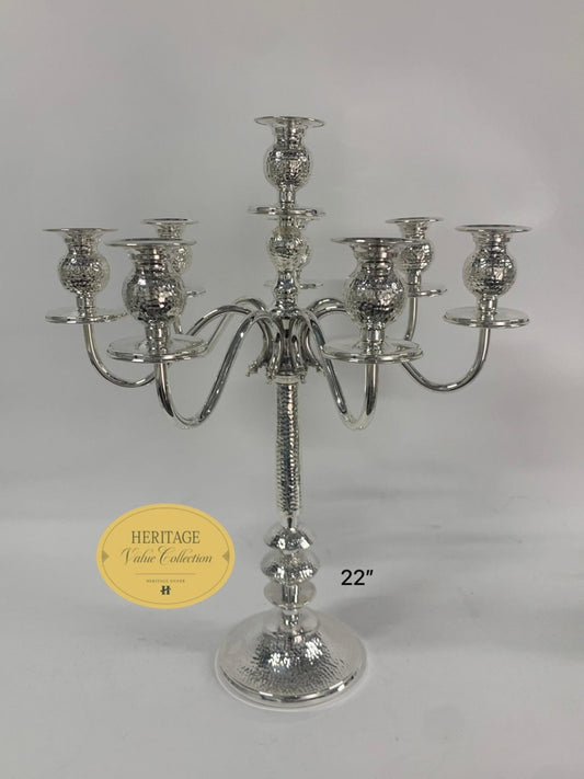 6 LIGHT HAMMERED CANDELABRA