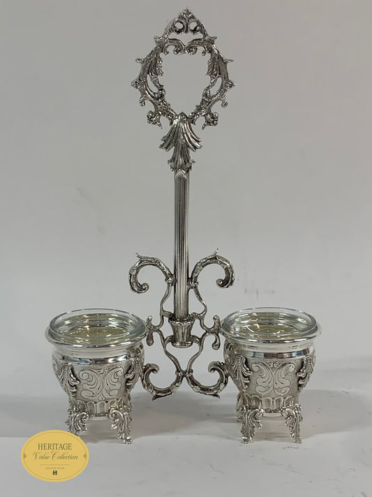 DOUBLE SALT HOLDER WITH HANDLE