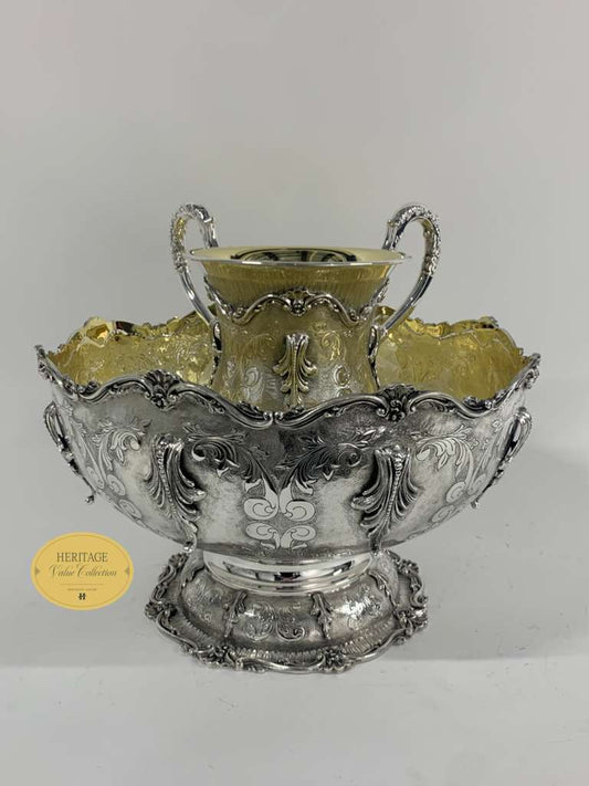 CHASED WASH BOWL SET