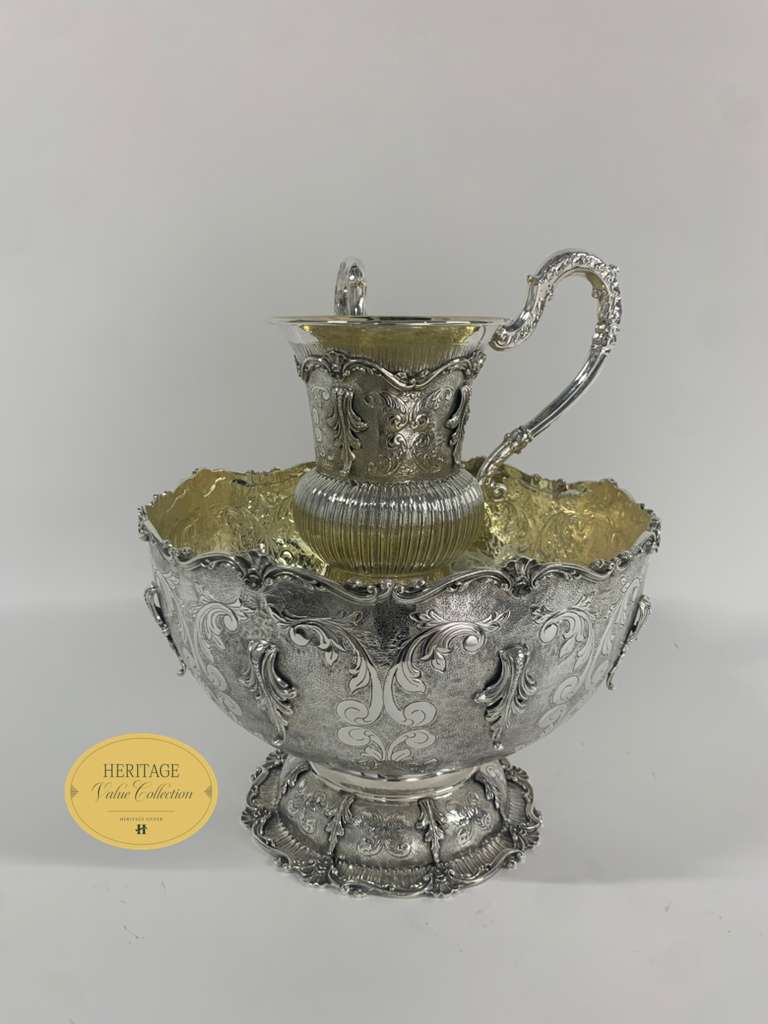 CHASED WASH BOWL SET