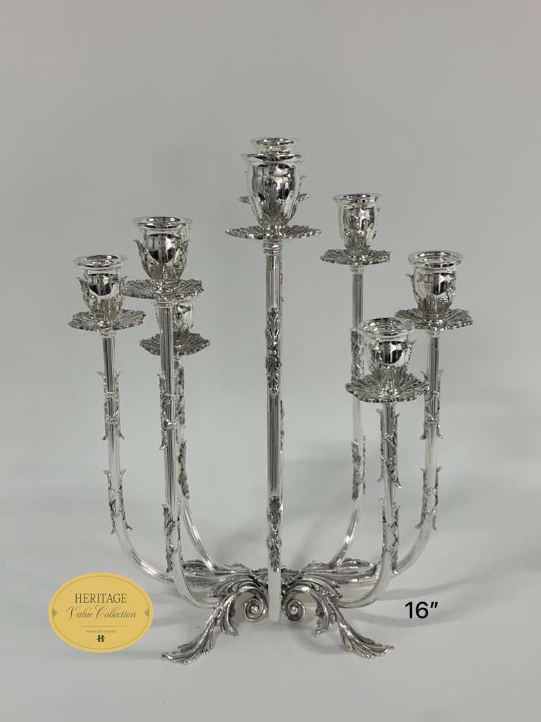 6 LIGHT DIFFERENT CASTING CANDELABRA