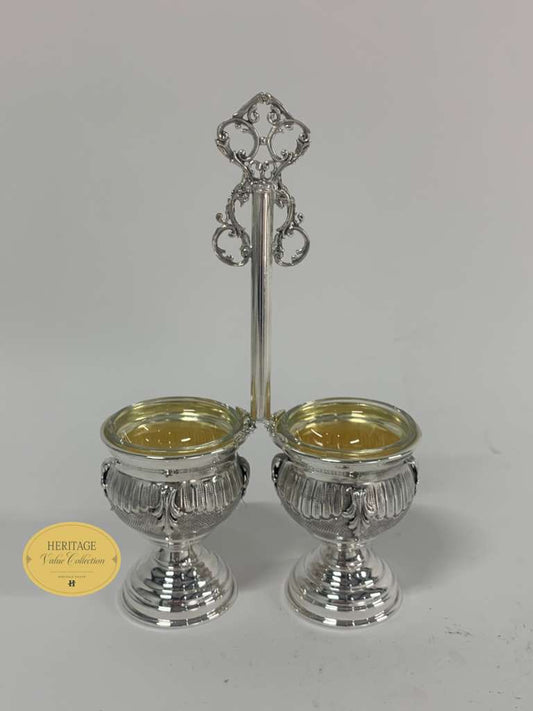 CHASED DOUBLE SALT HOLDER
