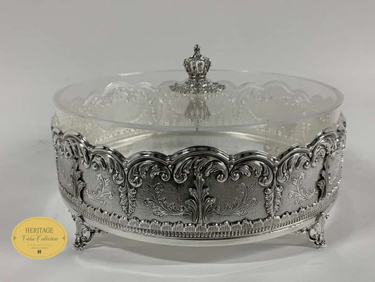 ROUND STAMPED MATZAH HOLDER