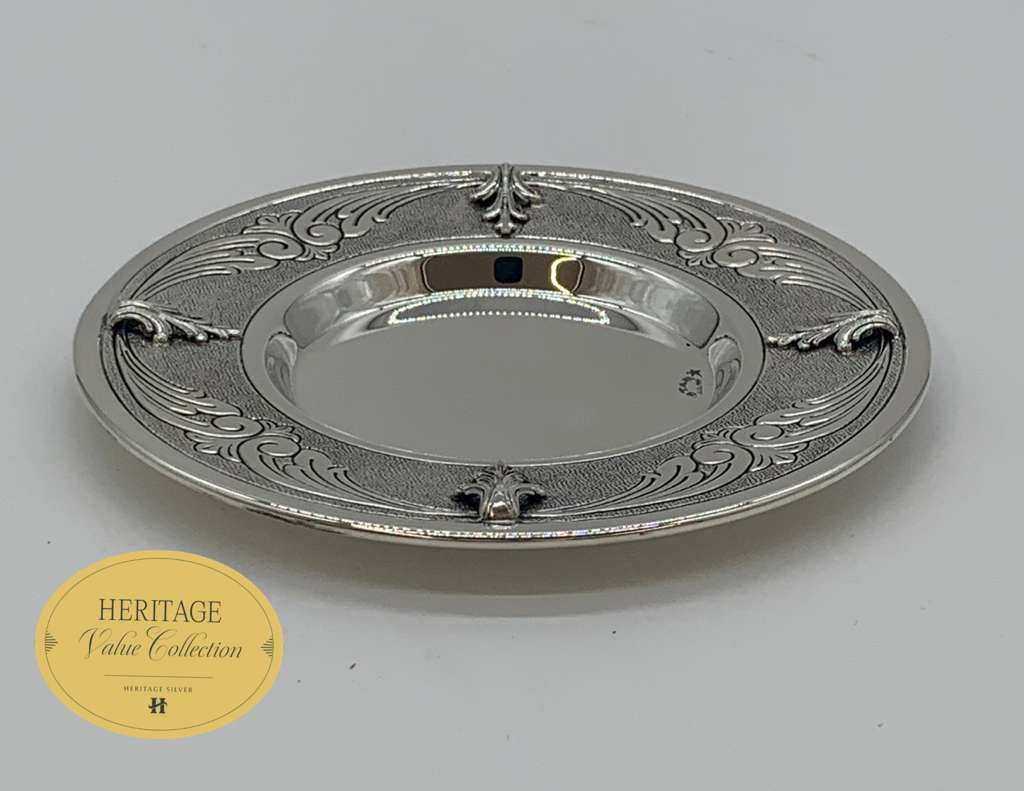 CHASED TRAY FOR HONEY DISH
